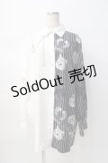 Amilige / バイカラーCATプリントシャツ F ホワイト Y-25-08-08-052-PU-BL-SZ-ZY