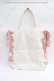 画像2: Maison de FLEUR / 原宿限定キャンバスレースアップトートバッグ F アイボリー Y-25-08-08-006-LO-BG-SZ-ZY (2)