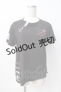 MAD / 半袖プリントカットソー  黒 Y-25-08-08-053-PU-TO-SZ-ZT179