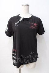 MAD / 半袖プリントカットソー  黒 Y-25-08-08-053-PU-TO-SZ-ZY