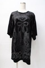 KILL STAR / ベロアプリントT  黒 Y-25-08-08-054-PU-TO-SZ-ZY