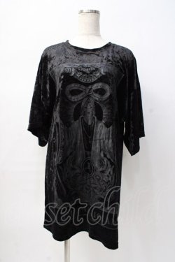 画像1: KILL STAR / ベロアプリントT  黒 Y-25-08-08-054-PU-TO-SZ-ZY