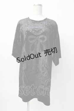 画像1: KILL STAR / ベロアプリントT  黒 Y-25-08-08-054-PU-TO-SZ-ZY