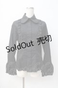 PEACE NOW / フリルブラウス M 黒 Y-25-08-08-055-PU-BL-SZ-ZY