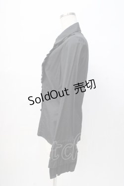 画像2: PEACE NOW / フリルブラウス M 黒 Y-25-08-08-055-PU-BL-SZ-ZY