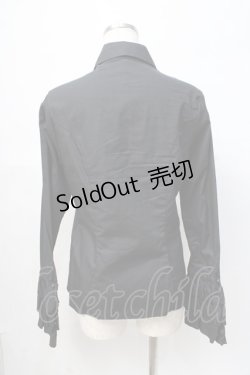 画像3: PEACE NOW / フリルブラウス M 黒 Y-25-08-08-055-PU-BL-SZ-ZY