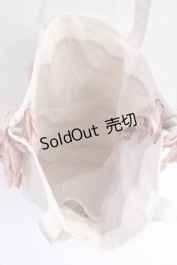 画像3: Maison de FLEUR / 原宿限定キャンバスレースアップトートバッグ F アイボリー Y-25-08-08-006-LO-BG-SZ-ZT