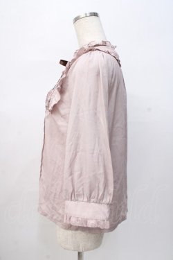 画像2: axes femme / クラシカル刺繍七分袖ブラウス M 淡ピンク Y-25-08-08-056-AX-BL-SZ-ZY