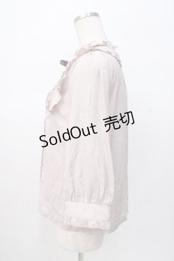 画像2: axes femme / クラシカル刺繍七分袖ブラウス M 淡ピンク Y-25-08-08-056-AX-BL-SZ-ZI