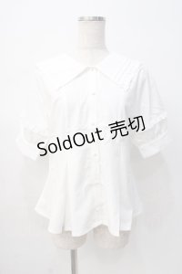 axes femme POETIQUE / フリルデザインセーラーブラウス M 生成り Y-25-08-08-058-AX-BL-SZ-ZY
