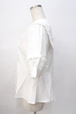 画像2: axes femme POETIQUE / フリルデザインセーラーブラウス M 生成り Y-25-08-08-058-AX-BL-SZ-ZY