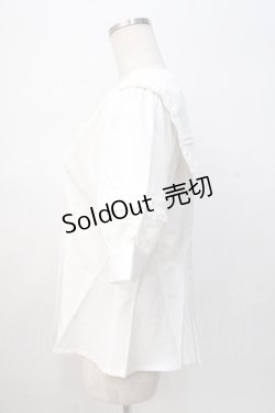 画像2: axes femme POETIQUE / フリルデザインセーラーブラウス M 生成り Y-25-08-08-058-AX-BL-SZ-ZY