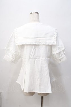 画像3: axes femme POETIQUE / フリルデザインセーラーブラウス M 生成り Y-25-08-08-058-AX-BL-SZ-ZY