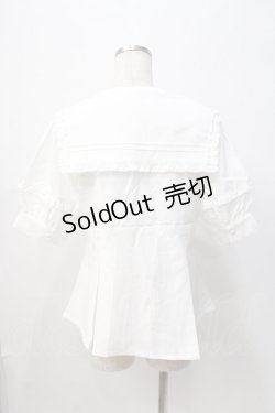 画像3: axes femme POETIQUE / フリルデザインセーラーブラウス M 生成り Y-25-08-08-058-AX-BL-SZ-ZY