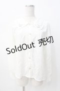 axes femme POETIQUE / スカラップ刺繍襟ブラウス M 生成り Y-25-08-08-059-AX-BL-SZ-ZY