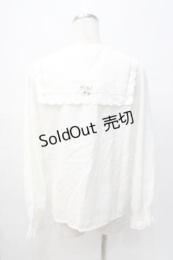 画像3: axes femme POETIQUE / スカラップ刺繍襟ブラウス M 生成り Y-25-08-08-059-AX-BL-SZ-ZY