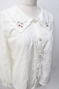 画像4: axes femme POETIQUE / スカラップ刺繍襟ブラウス M 生成り Y-25-08-08-059-AX-BL-SZ-ZY