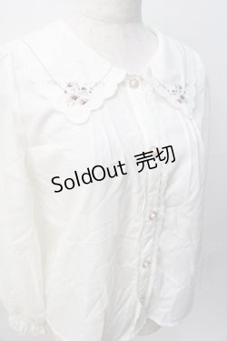 画像4: axes femme POETIQUE / スカラップ刺繍襟ブラウス M 生成り Y-25-08-08-059-AX-BL-SZ-ZY