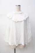 axes femme kawaii / ヴィンテージシフォンブラウス M 白 Y-25-08-08-060-AX-BL-SZ-ZY