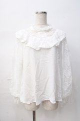 axes femme kawaii / ヴィンテージシフォンブラウス M 白 Y-25-08-08-060-AX-BL-SZ-ZY