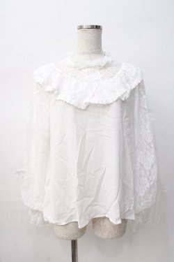 画像1: axes femme kawaii / ヴィンテージシフォンブラウス M 白 Y-25-08-08-060-AX-BL-SZ-ZY