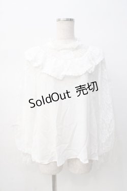 画像1: axes femme Kawaii / ヴィンテージシフォンブラウス M 白 Y-25-08-08-060-AX-BL-SZ-ZH