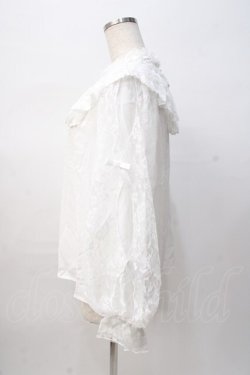 画像2: axes femme kawaii / ヴィンテージシフォンブラウス M 白 Y-25-08-08-060-AX-BL-SZ-ZY