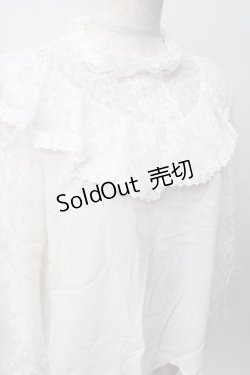 画像4: axes femme Kawaii / ヴィンテージシフォンブラウス M 白 Y-25-08-08-060-AX-BL-SZ-ZH