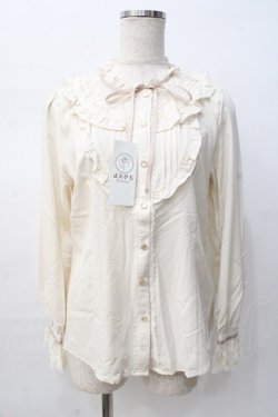 画像1: axes femme / 透けレースとろみブラウス M 生成り Y-25-08-08-061-AX-BL-SZ-ZY