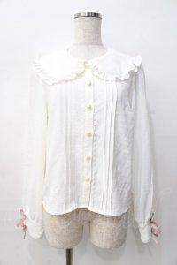 DearMyLove / リボン付きブラウス  白 Y-25-08-08-067-EL-BL-SZ-ZY