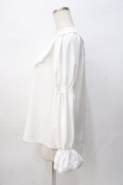 画像2: axes femme / ビッグ襟ブラウス M 白 Y-25-08-08-069-AX-BL-SZ-ZY