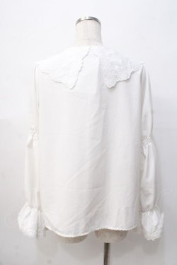画像3: axes femme / ビッグ襟ブラウス M 白 Y-25-08-08-069-AX-BL-SZ-ZY