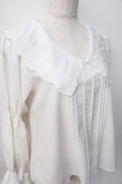画像4: axes femme / ビッグ襟ブラウス M 白 Y-25-08-08-069-AX-BL-SZ-ZY