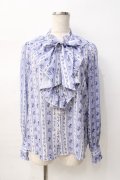 axes femme kawaii / プチローズ柄ブラウス M ラベンダー Y-25-08-08-071-AX-TO-SZ-ZY