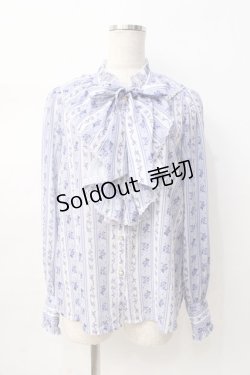 画像1: axes femme kawaii / プチローズ柄ブラウス M ラベンダー Y-25-08-08-071-AX-TO-SZ-ZH