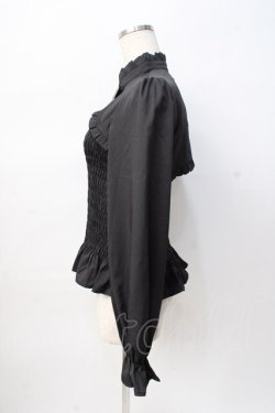 画像2: axes femme kawaii / バックルデザインブラウス M 黒 Y-25-08-08-073-AX-BL-SZ-ZY