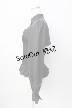 画像2: axes femme kawaii / バックルデザインブラウス M 黒 Y-25-08-08-073-AX-BL-SZ-ZH