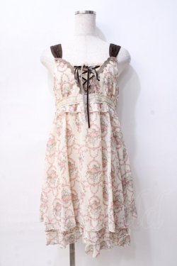 画像1: axes femme / ローズリースシフォンワンピース M 生成り Y-25-08-08-074-AX-OP-SZ-ZY