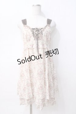画像1: axes femme / ローズリースシフォンワンピース M 生成り Y-25-08-08-074-AX-OP-SZ-ZY