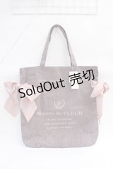 Maison de FLEUR / 受注限定Gray Beigeキャンバストートバッグ F ピンクベージュ Y-25-08-08-009-LO-BG-SZ-ZY