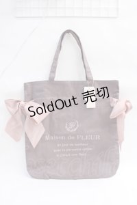 Maison de FLEUR / 受注限定Gray Beigeキャンバストートバッグ F ピンクベージュ Y-25-08-08-009-LO-BG-SZ-ZY