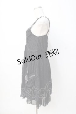 画像2: axes femme / 起毛レース使いフェミニンワンピース M 黒 Y-25-08-08-079-AX-OP-SZ-ZY