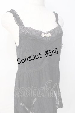 画像4: axes femme / 起毛レース使いフェミニンワンピース M 黒 Y-25-08-08-079-AX-OP-SZ-ZY