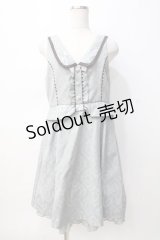 axes femme / 襟付きジャガードジャンドレ M サックス Y-25-08-08-080-AX-OP-SZ-ZY