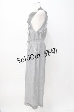 画像2: axes femme / ワイドパンツサロペット M 黒 Y-25-08-08-083-AX-OP-SZ-ZY