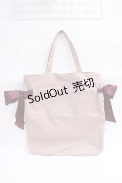 画像2: Maison de FLEUR / 受注限定Beigeキャンバストートバッグ F ボルドー Y-25-08-08-010-LO-BG-SZ-ZT500