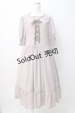 画像1: m petit by misako / AMレースアップワンピース LL 中桃 Y-25-08-08-086-LO-OP-SZ-ZY