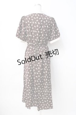 画像3: axes femme POETIQUE / ベアドットシャツ風ワンピース M 茶. Y-25-08-08-087-AX-OP-SZ-ZT184