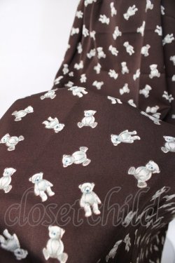 画像4: axes femme POETIQUE / ベアドットシャツ風ワンピース M 茶. Y-25-08-08-087-AX-OP-SZ-ZY