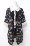 axes femme / アンティーク柄ワンピース M 黒 Y-25-08-08-088-AX-OP-SZ-ZY